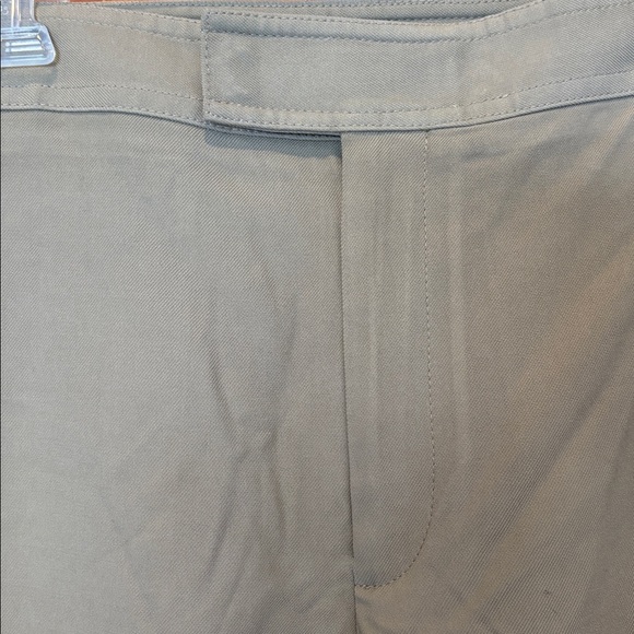 Scanlan Theodore Beige Flat Front Straight Wide Leg Trousers Size 6 - Picture 3 of 8